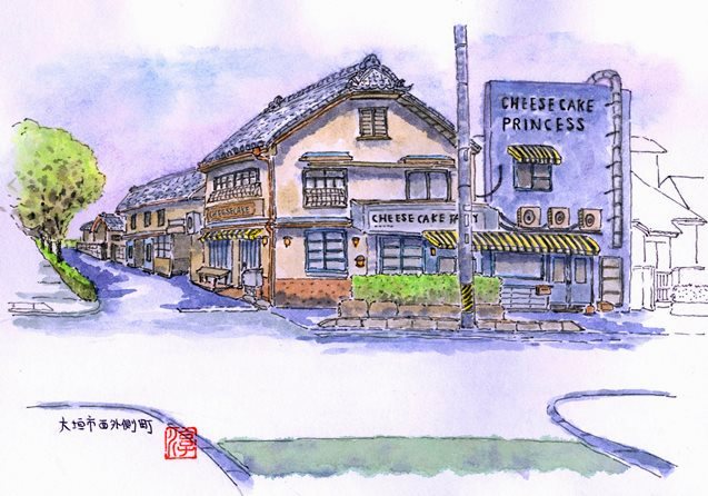 大垣市の水彩画